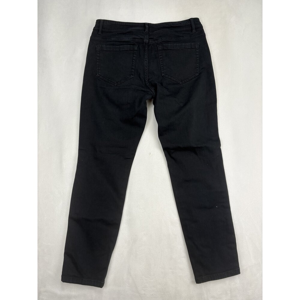 J. Jill Black Ankle Button-Hem Cropped Jeans Size 6 - Picture 3 of 14